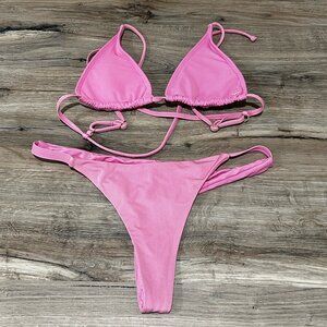 Billabong Pink Cheeky Bikini Set